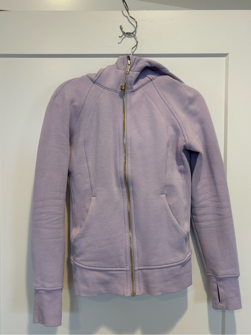 Lululemon Scuba Full-Zip in Lilac Ether/Gold